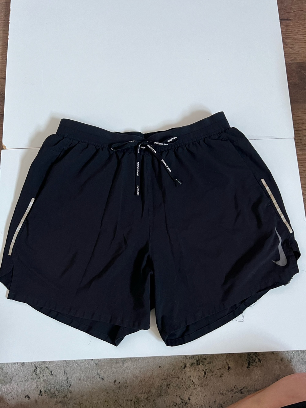 Nike Men’s Black Athletic Training Shorts with Reflective Accents